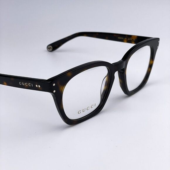 SALE! NEW GUCCI LOGO GG0572O 007 Havana Square Unisex Eyeglasses main image 9